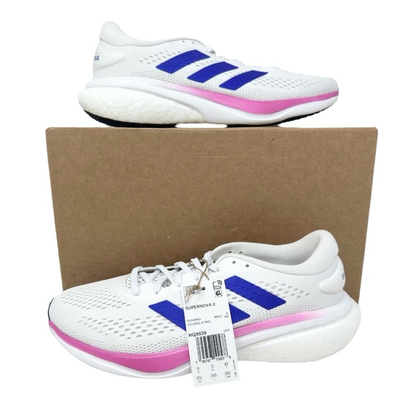 Adidas Men’s Supernova 2 HQ9939 White/Blue/Pink Size 9 - Picture 8 of 10